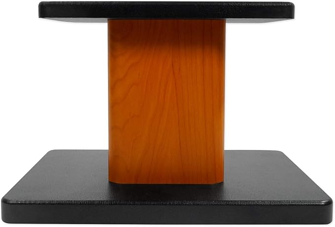 Rockville Pair RHT8C 8" Desktop Speaker Stands, 66 lbs. Capacity, Wood Finish, Resonance-Free, Cable Management, Isolation Pads, for Bookshelf/Studio Monitors