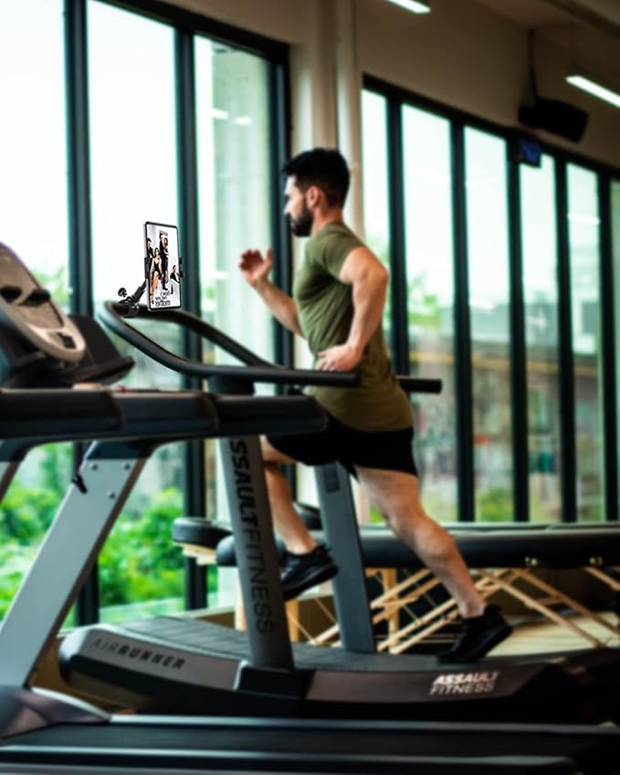 Exercise Bike Tablet Holder Mount for 4.7-13" Phone & iPad - Gooseneck Tablet Stand for Spin Bike, Indoor Stationary Bicycle, Treadmill, Stroller Handlebar for iPad Pro, Air, Mini, iPhones