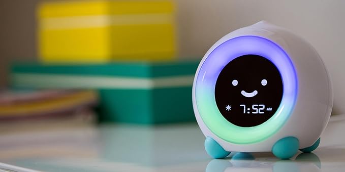 LittleHippo Mella: Kids Alarm Clock, Ready to Rise Children's Sleep Trainer, Night Light, Sound Machine and OK to Wake for Toddlers and Kids - Arctic Blue (Updated 2025)