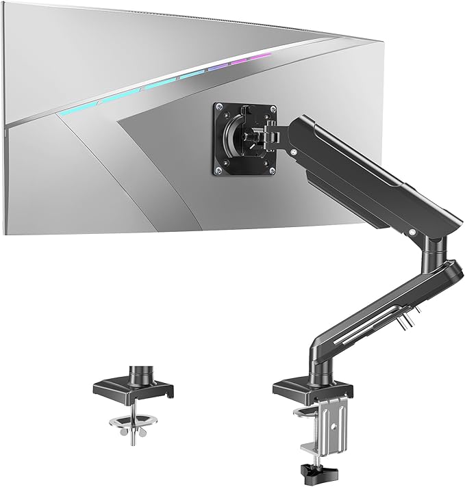 Single Monitor Mount Arm, Fits 17-32 Inch, Holds 4.4-22lbs, Full Motion, VESA 75x75/100x100, Desk Mount Freelift Pro
