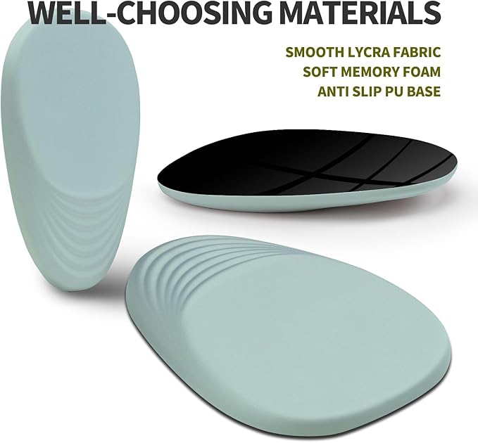 Hokafenle Ergonomic Mouse Pad Wrist Support, Terraced Slope Carpal Tunnel Wrist Pad for Mouse with Unibody Memory Foam, Wrist Rest Pain Relief Mousepad (Light Cyan, 11.8x7.9 in)