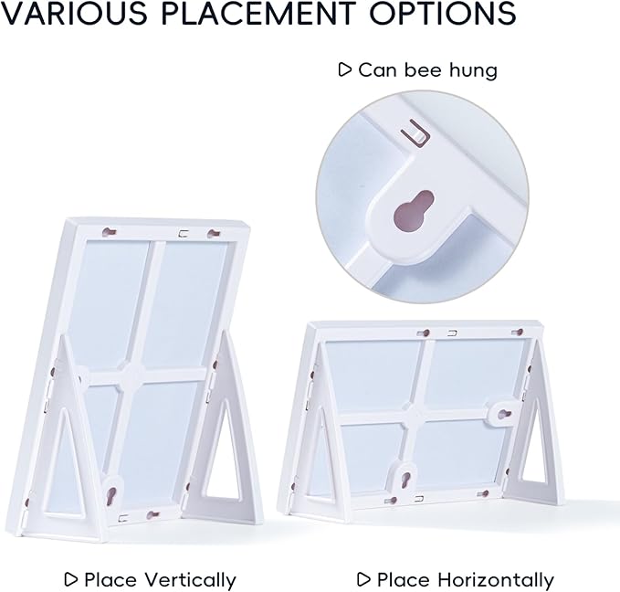 2 pcs Magnetic Dry Erase Board White Board, 8.3'' x 5.8'', Small Stand-Up or Hangable Desktop Dry Erase White Board, Mini Dry Erase Whiteboard Easel for Desk with a Marker