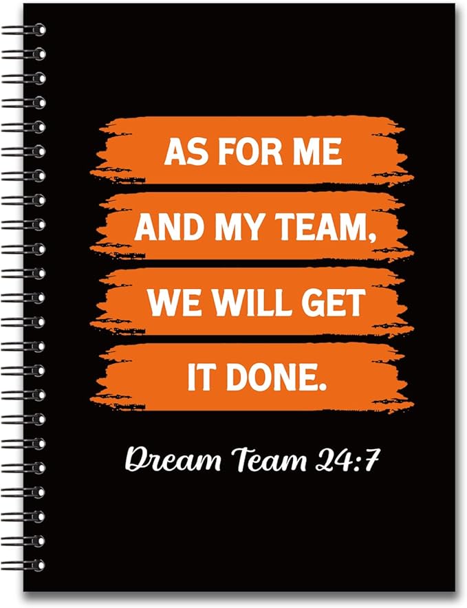 YAZMEEN Dream Team Blank Spiral Notebook(160 Pages) As for Me and My Team Hardcover Sketchbook Team Gift for Employee Coworker Funny Appreciation Gift for Colleague Friend Team Member Office Worker