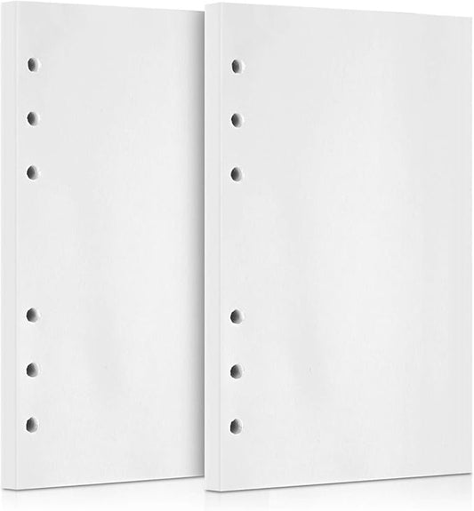 A6 Refill Paper, 320 Pages A6 Loose Leaf Paper 6 Hole Notebook Refills for 6 Ring Refillable Binder Notebook Planner Diary Journals Painting Personal Organiser-Blank Pages