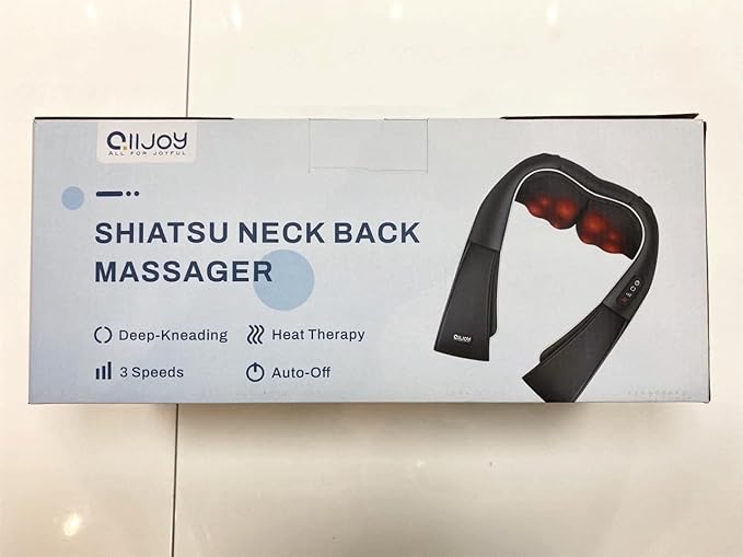 Back and Neck Massager for Pain Relief Deep Tissue with Heat, 3D Kneading Shiatsu Neck and Back Massager for Shoulder Full Body Home Office Car Use, Birthday Day Gifts for Dad Men Mom Women