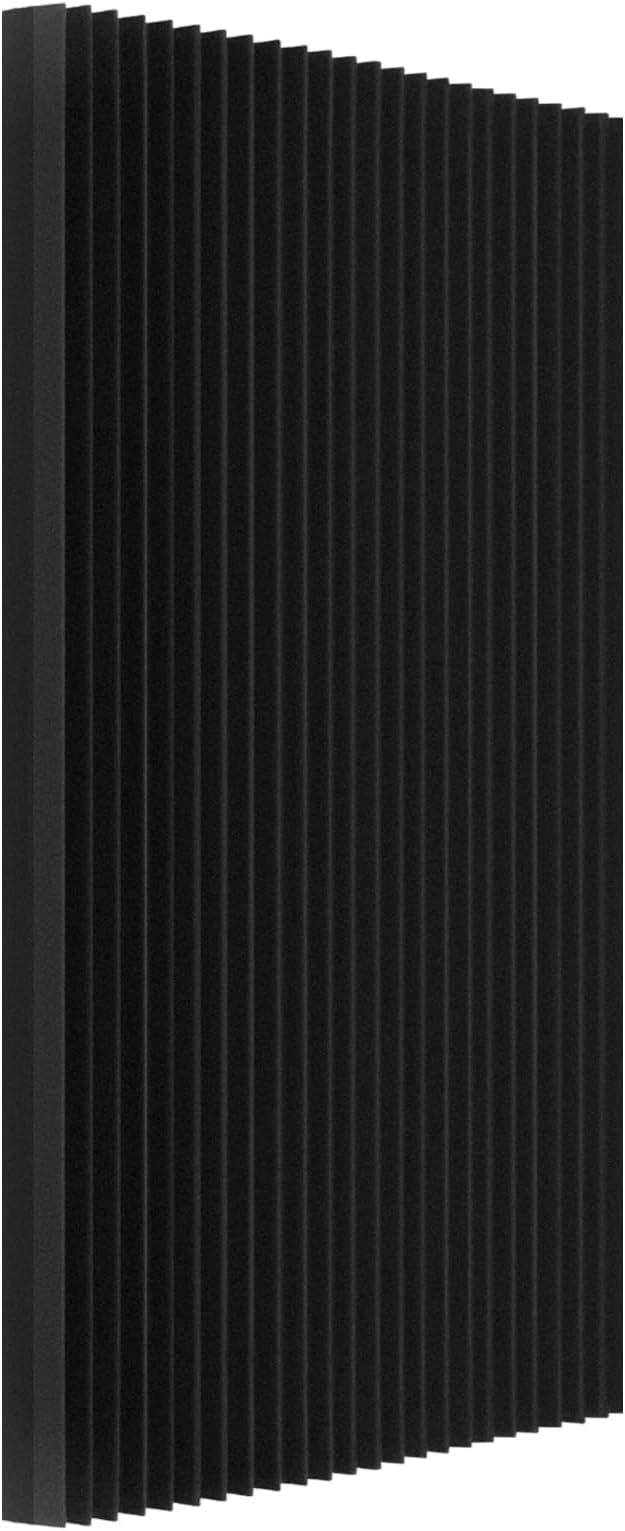 1 PCS Acoustic Panels,48''X24''X2'' Soundproof Foam Wall Panels,High Density Fireproof Noise Cancelling Foam Studio Foam Panel,Noise (Black-1 Pack)