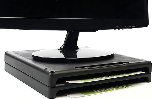 Stackable 1 Inch Computer Monitor Riser Stand, VuRyser 1, Black, VUR 2455 (4-Pack)