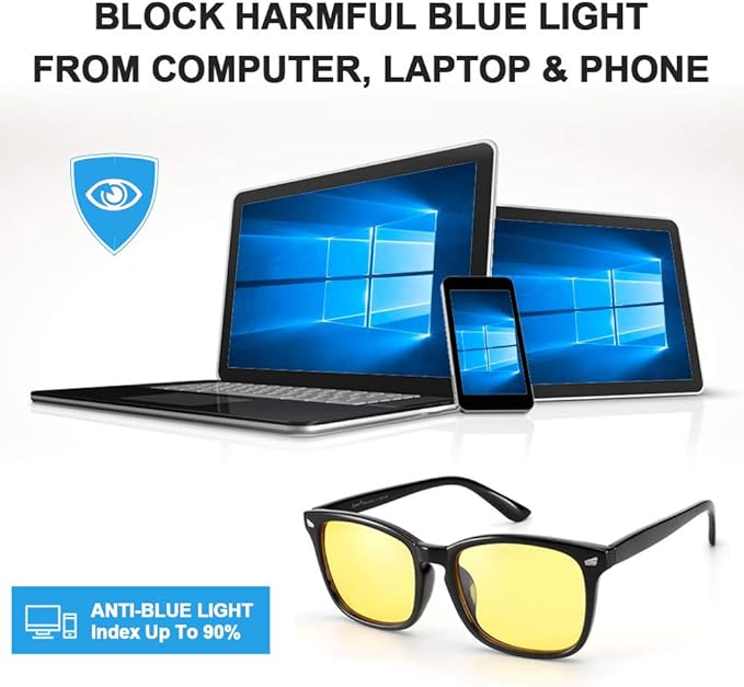 Cyxus Blue Light Glasses for Men Women Reduce Eye Strain UV Blocking for Computer Screen 8082