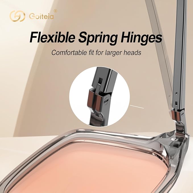 Goiteia FL-Rose Migraine Glasses,Blocks 480–520 nm Light, Light Sensitivity Glasses for Fluorescent LED Glare,Photophobia