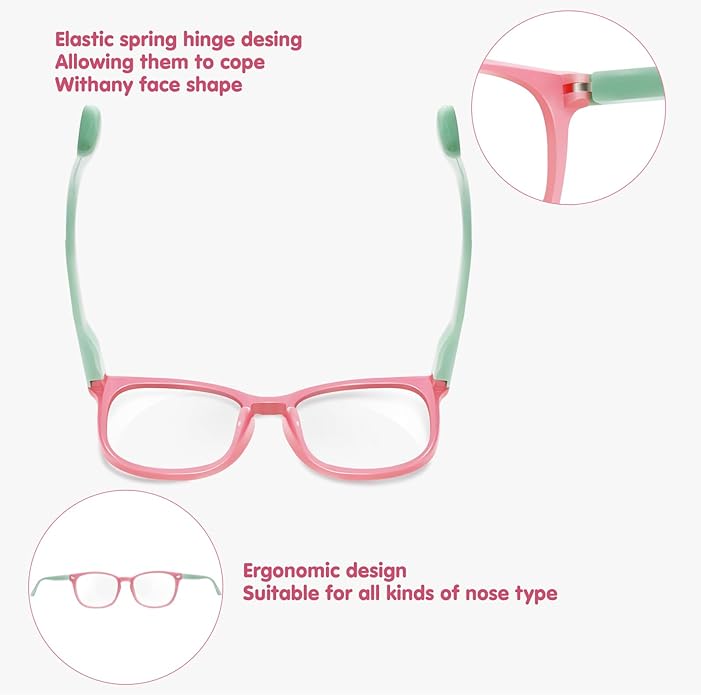CHEERS DEVICES Blue Light Blocking Glasses for Kids Boys Girls Teens - Computer Glasses with Unbreakable Frame and Anti-Glare