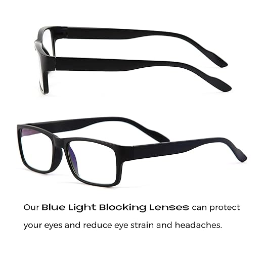 Readerest Blue Light Blocking Reading Glasses, UV Protection, Blue Light Glasses Men No Magnification