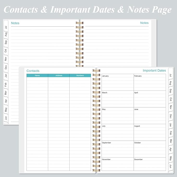 2025-2026 Appointment Book & Planner - Hourly Planner from July 2025 - June 2026, Weekly Appointment Book 2025-2026 with 30-Minute Interval, 6.4" x 8.5", Black