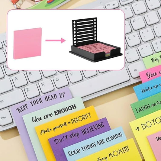 Smarter Sticky Note Kit, Sticky Note Holder Stencil with 5 Versatile Templates, 5 in 1 Memo Pad Organizer, Organize Notes, Boost Productivity, Master Daily Planning (Gray)