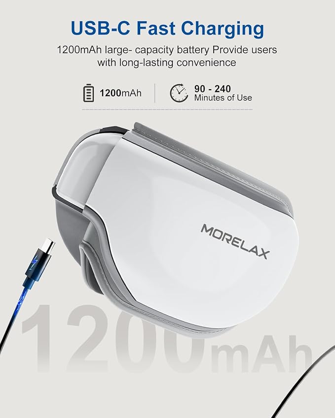 Eye Massager with Heat & Bluetooth Music, Birthday Gifts for Women, Reduce Eye Strain, Headache Relief and Improve Sleep, Eye Care Device for Migraine