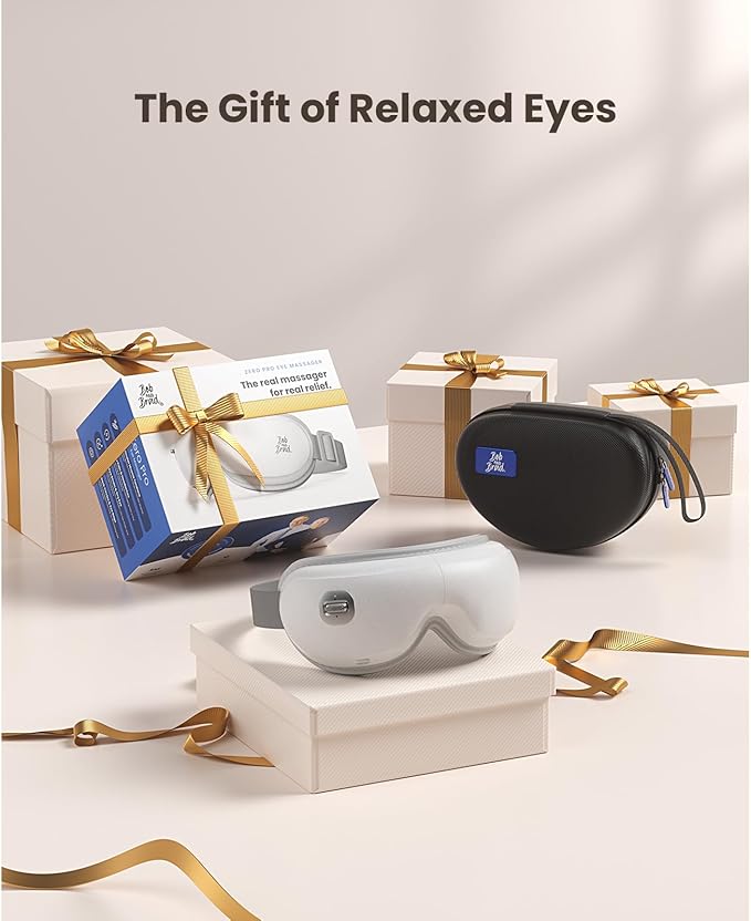 BOB AND BRAD Zero Pro Ultra-Quiet Eye Massager with Heat and Cooling, Lightweight Eye Massager with Scroll Button for Migraine Dry Eyes Relief, Relax, FSA Eligible/HSA Eligible Gifts for Women Men