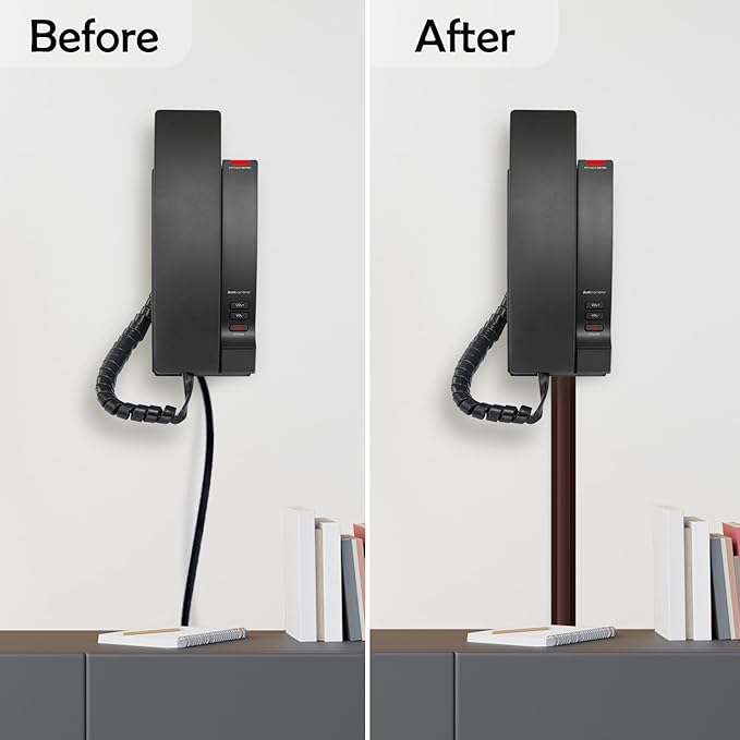 Rubber Bond TV Cord Hider Cable Protector - Strong Self Adhesive Wall Cord Cover Cable Hider - Low Profile Cable Management Wall Cord Concealer Cable Raceway