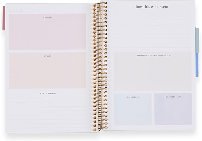 Erin Condren A5 Spiral Daily Routines & Rituals Journal | 3 Months Of Daily Intentions. Weekly And Monthly Check-In Pages, Lined Notes Sections.