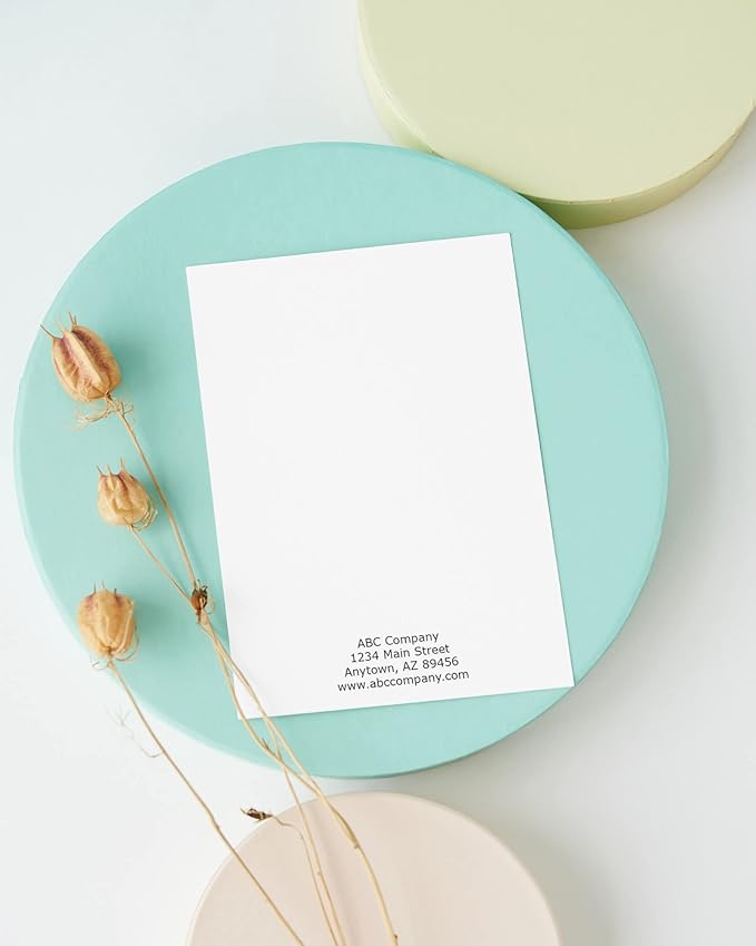 DEBRADALE DESIGNS 5" x 7" Customizable Unruled Memo Pads - Boost Office Productivity with Personalized Note-Taking - Choose 12, 24, or 36 Pads, 50 Sheets Each - Sustainable, American-Made Quality