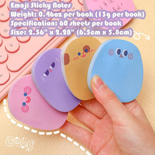 4 Pads Cute Animal Reusable Funny to Do List Stick Note Pads