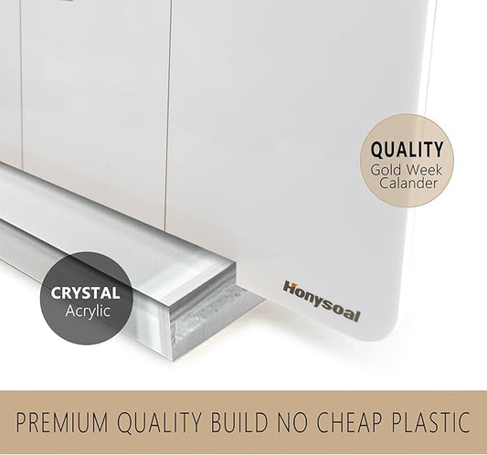 Desktop Whiteboard 12" x 6" Desktop Weekly Planner Whiteboard-Dry Erase Board-Portable Dry Erase Calendar to Do List White Board