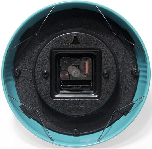 Infinity Instruments LTD. Retro 9 inch Silent Sweep Non-Ticking Mid Century Modern Kitchen Diner Wall Clock Quartz Movement Retro Wall Clock Decorative (Turquoise)…