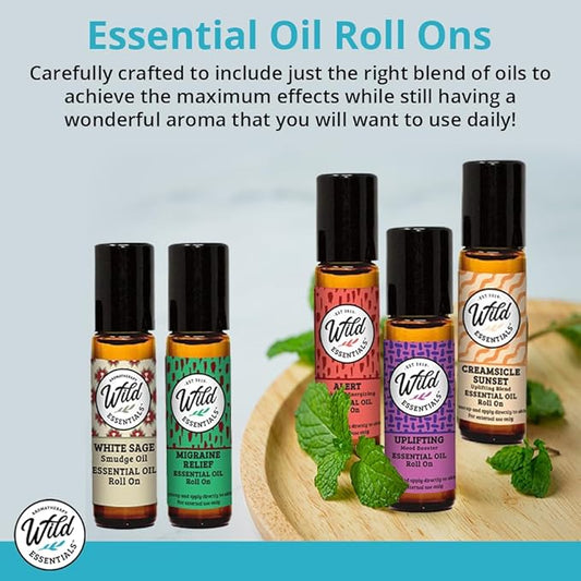 Inner Calm 10ml Essential Oil Roll On, 100% Pure, Premium Grade Essential Oils and Organic Jojoba Oil, Ready to Use, Moisturizer, All Natural