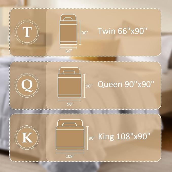 downluxe King Size Blanket with Satin Trim, Lightweight Down Alternative King Blanket for All Season, Machine Washable (Silver, 108 x 90 Inch)