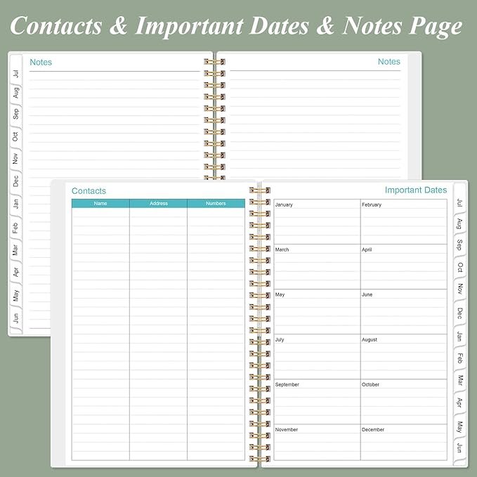 2025-2026 Appointment Book & Planner - Hourly Planner from July 2025 - June 2026, Weekly Appointment Book 2025-2026 with 30-Minute Interval, 6.4" x 8.5", Teal