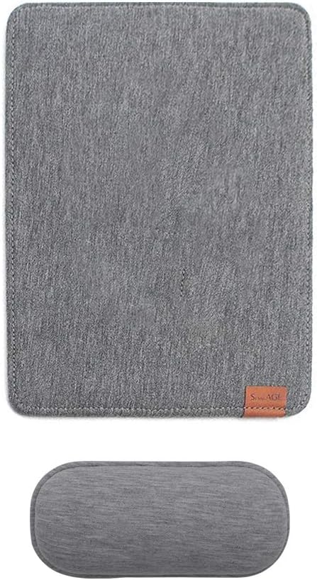 SenseAGE Detachable Ergonomic Mouse Pad with Wrist Rest Support, Adjustable Placement for Pain Relief, Non-Slip Base, for Computer & Laptop, Office Desk Accessories, 9.7 x 7.3 in (Dark Grey)