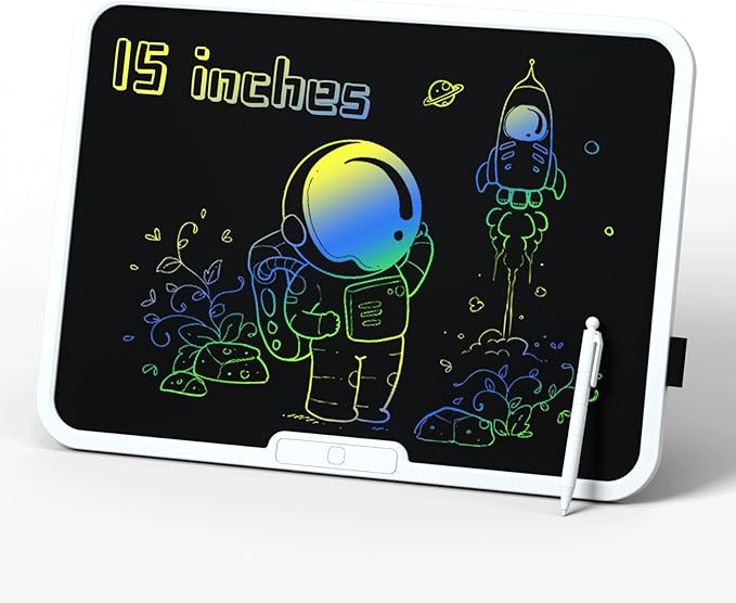 PS·baby 15Inch LCD Writing Tablet for Kids, Educate and Learn Children's Drawing Board Toys, Toys for Ages 2-6, Reusable Portable Drawing Tablet, Children's Gift