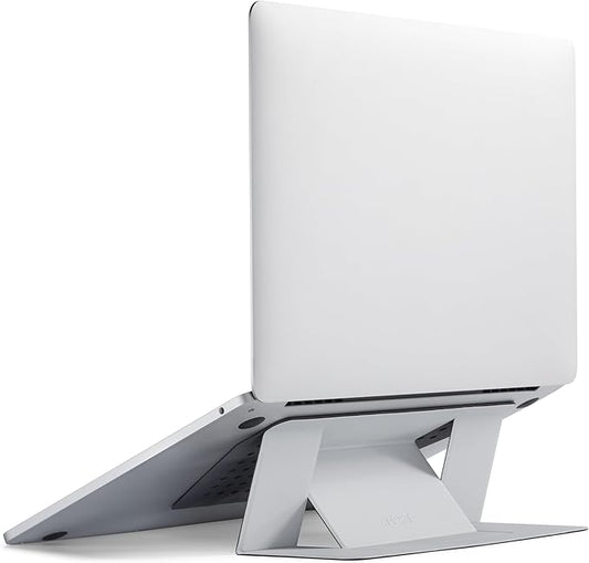 MOFT Laptop Stand for Desk, Adhesive MacBook Computer Stand with 2 Adjustable Viewing Angles, Foldable and Portable Laptop Riser Compatible with 11"-16" Laptops, Misty Cove(Adhesive Version)