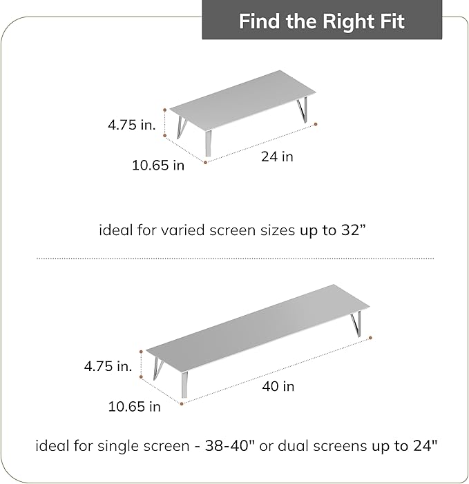 Anji Mountain Monitor Stand - Desktop Organizer & Laptop Riser, Ergonomic Monitor Riser, Space-Saving Monitor Stand for Desk, Durable Construction, Easy Assembly, Ideal for Home & Office,Biscotti