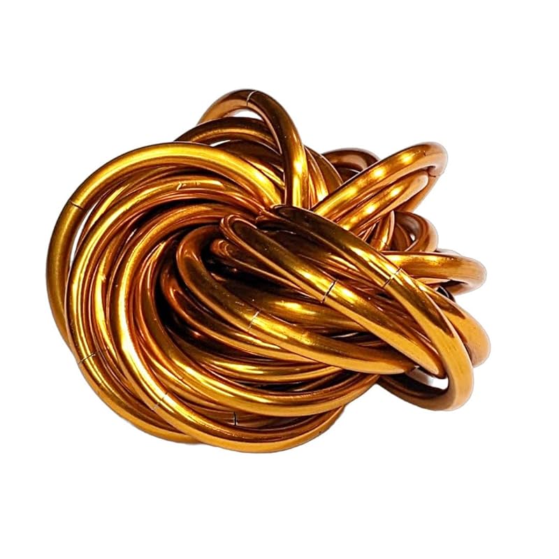 Möbii Fidget Ball (Solid Color): Quiet Mobius ADHD Anxiety Stim Stress Relief Toy Tool for Home Travel Office or Desk (XL(Daydream), Full, Tangerine)