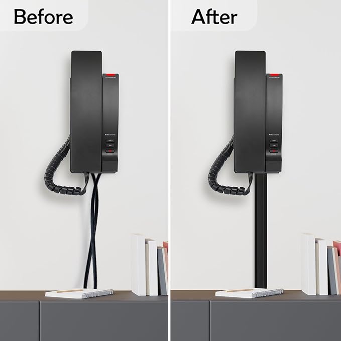 Rubber Bond TV Cord Hider Cable Protector - Strong Self Adhesive Wall Cord Cover Cable Hider - Low Profile Cable Management Wall Cord Concealer Cable Raceway