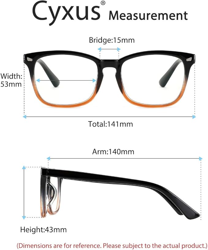 Cyxus Blue Light Glasses for Men Women Reduce Eye Strain UV Blocking for Computer Screen 8082
