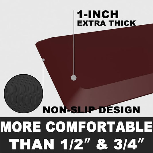 Anti Fatigue Floor Mat,Kitchen Mat, Standing Desk Mat – Comfort at Home, Office, Garage - Polyurethane(PU) Foam (Red, 40" L x 17" W x 1" Th)