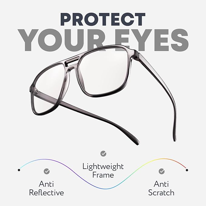 Prospek Blue Light Glasses for Women and Men SHADOW Lightweight Frame for Computer with Anti-glare to Reduce Eyestrain