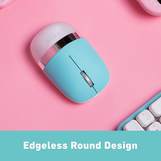 Azio IZO Wireless Optical Mouse - Bluetooth 3.0 & 5.0/2.4G RF-USB, Ambidextrous Design, PixArt PAW3212 Sensor, 1000/1600/2400 DPI, Rechargeable, PC & Mac