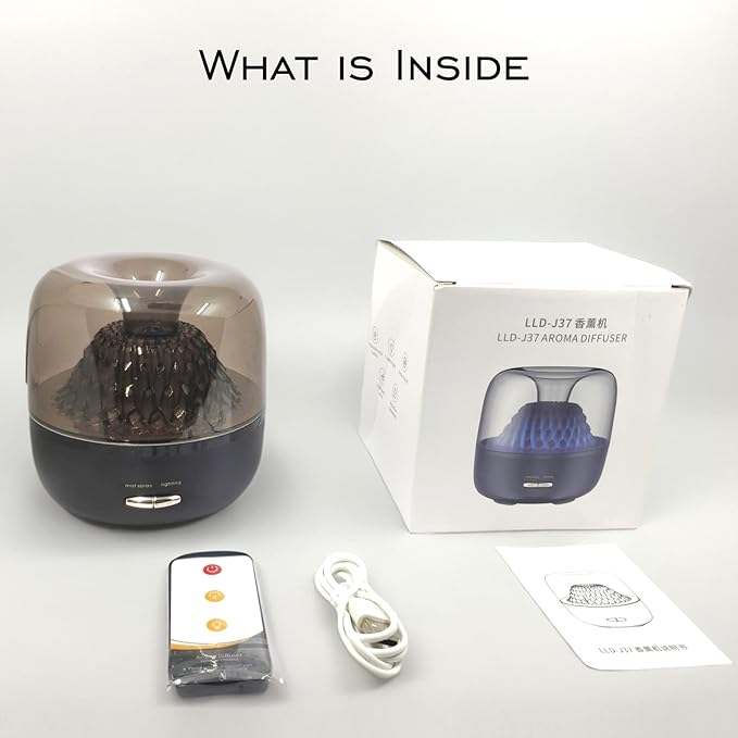 Essential Oil Diffuser,Portable Humidifier with Cool Mist, 7 Colors Night Light, and Auto Shut-Off,Perfect for Home, Office, and Yoga (Black)