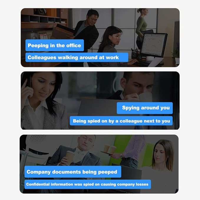 24 inch Hanging Monitor Computer Privacy Screen Filter, Anti Glare Blue Light Screen Protector Panel, Computer Screen Privacy Shield for Widescreen Monitor, 24 inch 16:10 Aspect Ratio