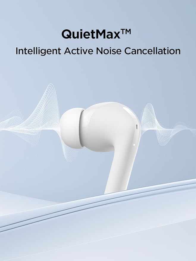 1MORE True Wireless Earbuds - Q20 Bluetooth Headphone Earbuds 30H Playback, Earphones with ANC, IPX4, Low-Latency Gaming Mode, in-Ear Earbuds with 4 Mic for Smart Phone Laptop TV Sports (White)