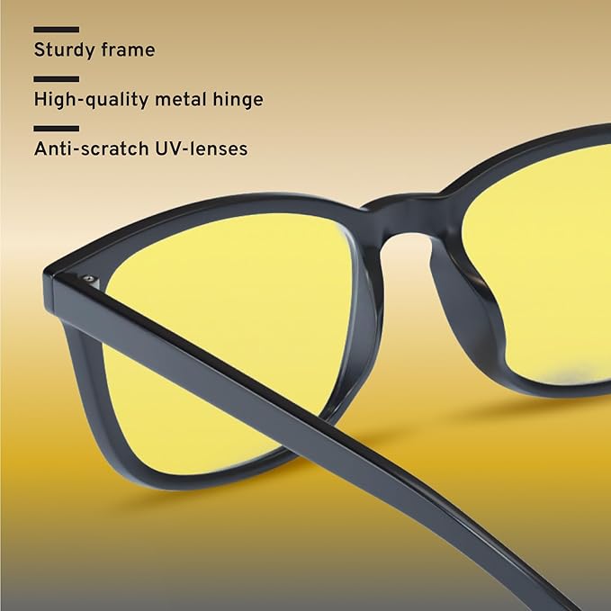 livho High Tech Blue Light Glasses - Advanced up to 99% Blue Light Blocking Computer Glasses - Screen Fatigue & UV Protection