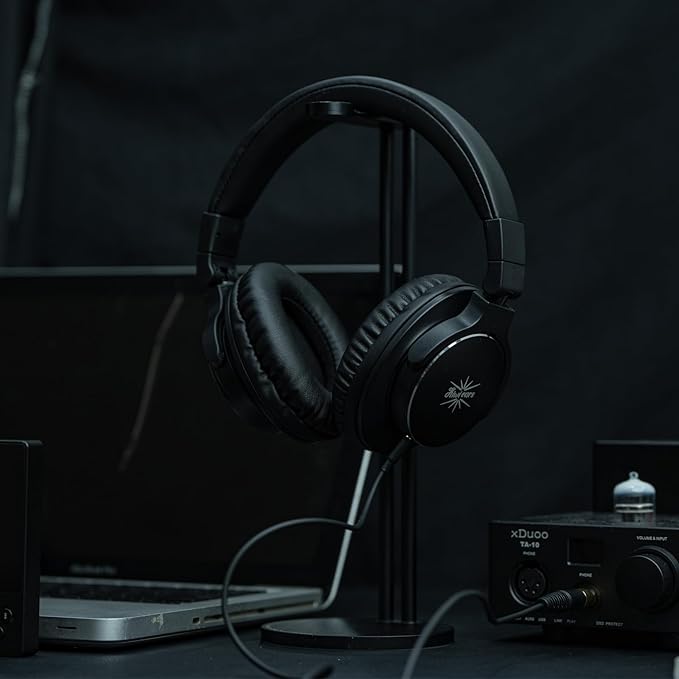 Linsoul Kiwi Ears Division Over Ear Headphone,40mm Dynamic Driver Monitoring Headphones,Wired Gaming Headphones,DJ Head Phones for Professional Musicians Engineers (Black)