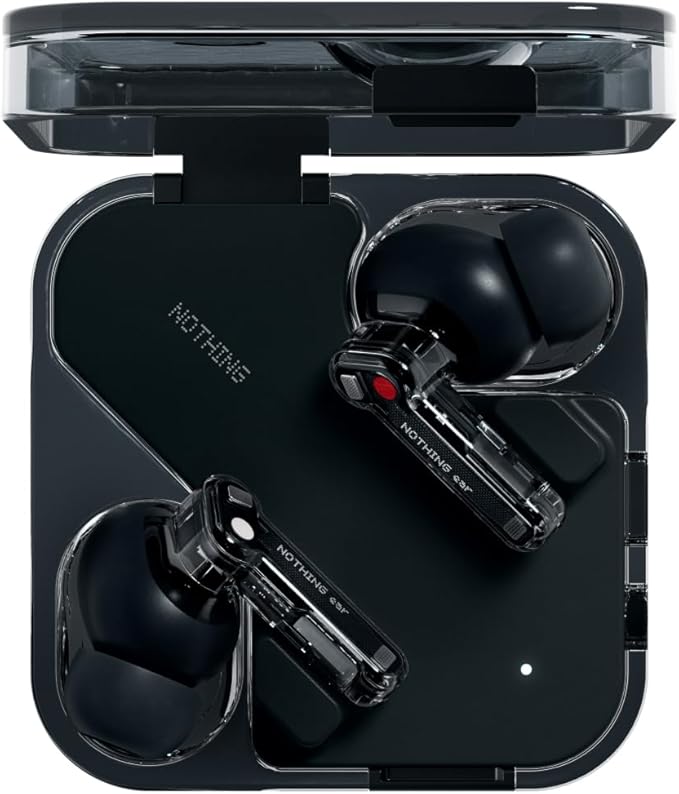 Nothing Ear Wireless Earbuds with ChatGPT Integration, Smart ANC, Hi-Res Audio with LDAC & LHDC, 11mm Dynamic Bass Boost, 40.5H Playtime, 6 Mics for Calls Headphones, Wireless Charging Black