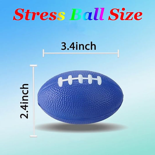 10/50/100 PCS Custom Stress Balls with Logo Text Personalized Stress Balls Bulk for Adults Kids Relief Encouraging for Office,School,Events (Football Stress Ball)