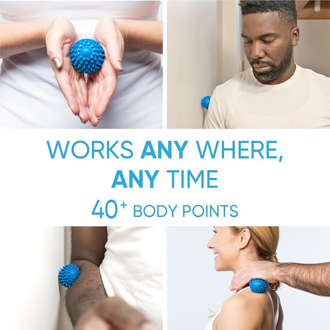 Dr. Cohen’s Heatable Deep Tissue Massage Ball Mini - acuBall Trigger Point Massage Therapy for Myofascial Release - Spiky Foot Massager Ball - Back Massager Ball for Targeted Pain Relief (Pack of 2)