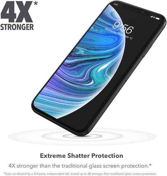ZAGG Glass Elite Screen Protector - Made for Apple iPhone 11 Pro Max and Xs Max- Case Friendly Screen - InvisibleShield - Impact & Scratch Protection (200103914)