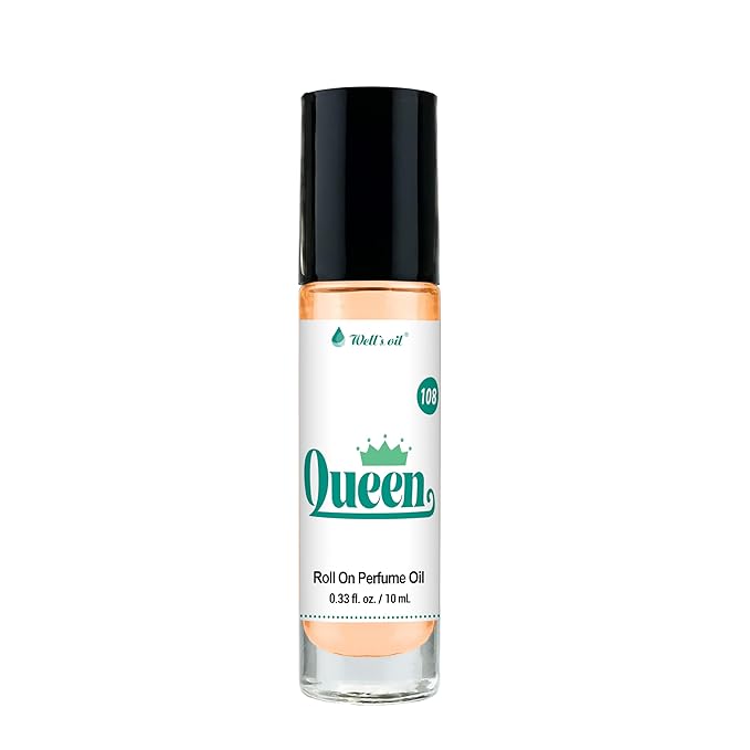 Well's Oil Roll-On Perfume Oil (Queen) | Fruity & Musk Notes | Long-Lasting | Paraben-Free | 0.33 Fl Oz / 10 ml