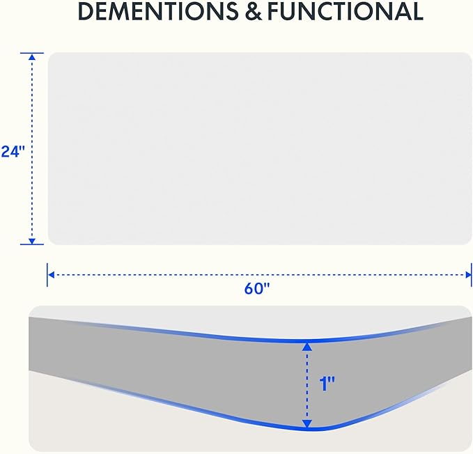 FLEXISPOT EN2 Whole-Piece Standing Desk with Clamp Power Strip, 60 x 24 Electric Stand Up Height Adjustable Desk with Cable Management (Black Frame + 60" White Top, 2 Packages)