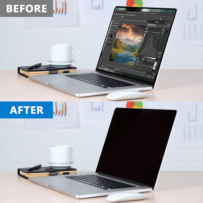 Privacy Screen Protector for MacBook Pro 14 Inch 2021-2024, M1, M2, M3, M4,Removable Privacy Screen for MacBook pro 14 inch M1 Pro/Max Anti-Spy/Anti Fingerprint/Anti Blue Light/Anti-Glare/Bubble Free